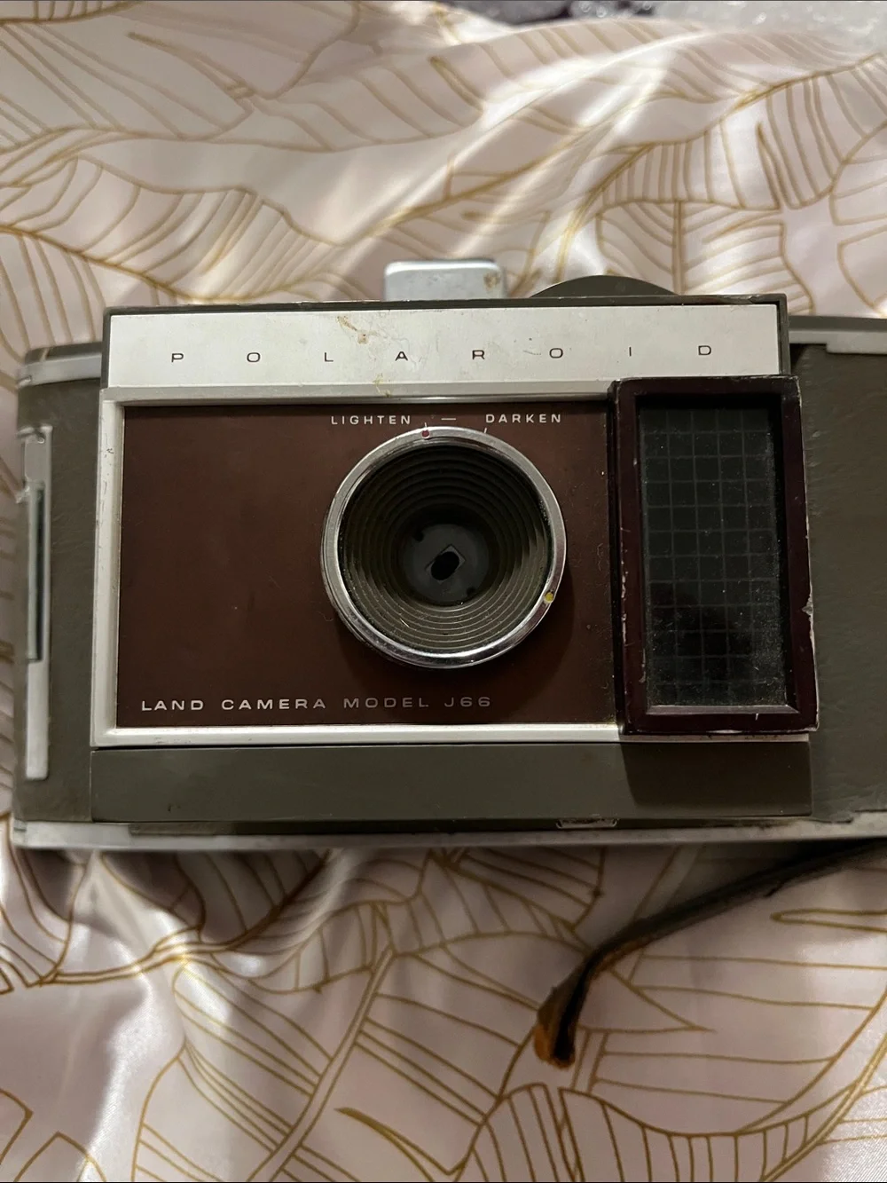 Polaroid Land Camera in Brown and Silver